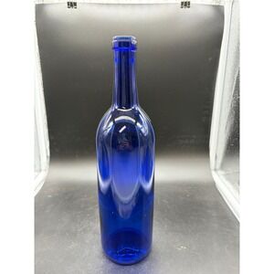 Vintage Cobalt Blue Glass Wine Bottle 750ml Decorative Empty Bordeaux Bottle